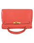 Kelly 28 Clemence Leather in Rose Jaipur, top view